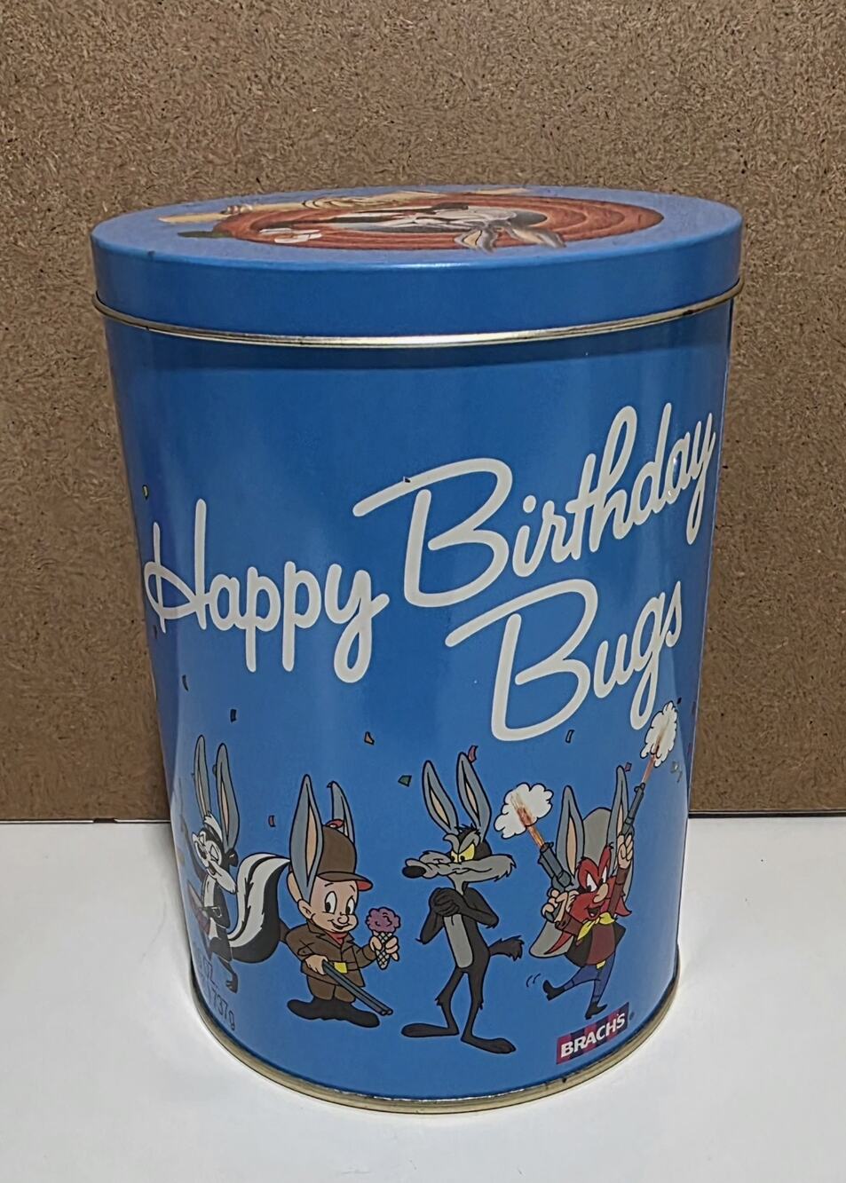 Vintage Bugs Bunny 50th Birthday Blue Canister-1989-near mint